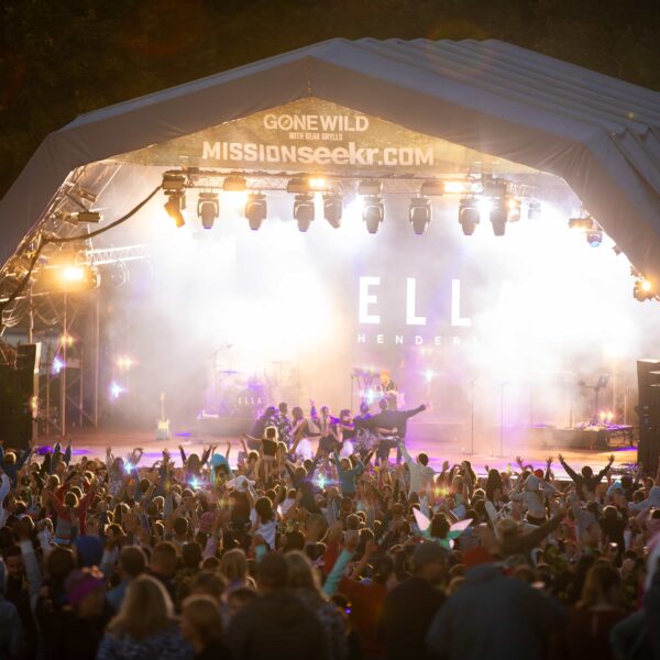 Ella Henderson performs on stage at Gone Wild festival at night